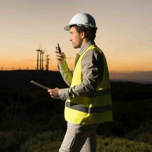 A man with a work uniform is taking a construction industry training course in Sydney at DLI Training.